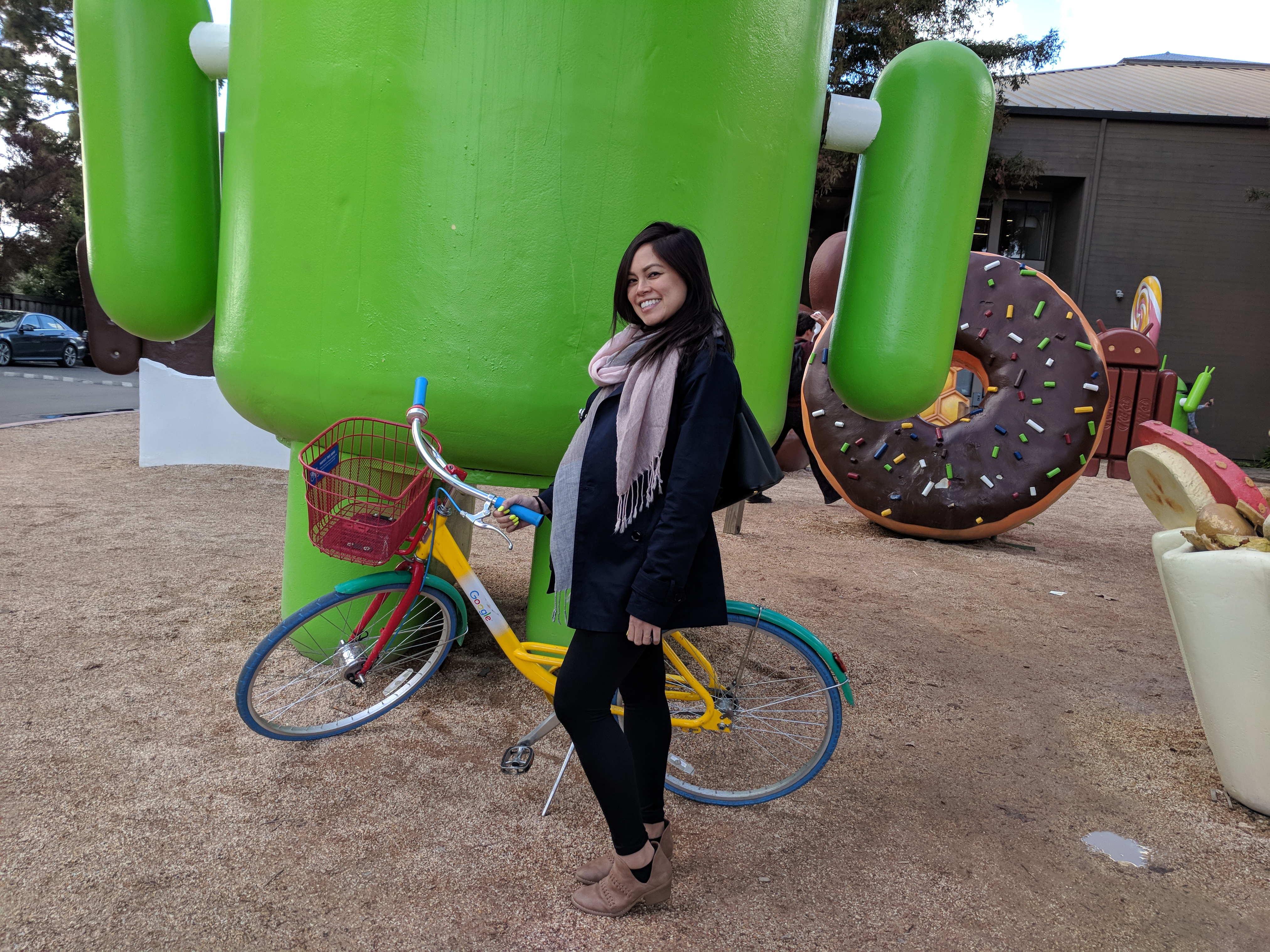 Yvonne Gando and a bicycle